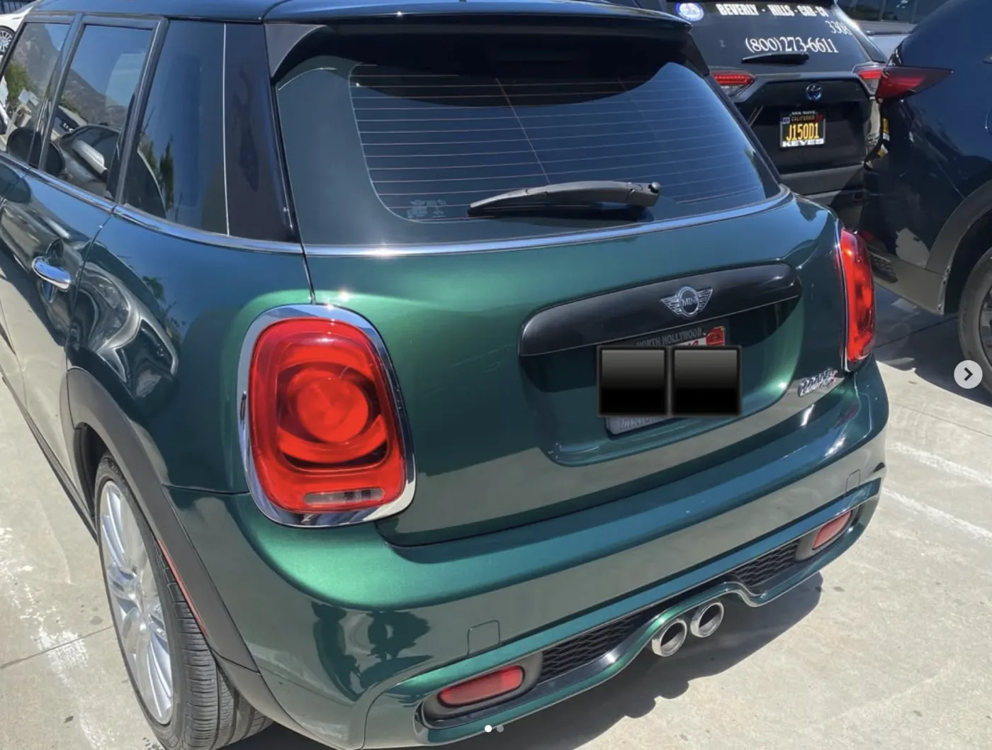 Mini serviced at GTA Pro Collision Center in Glendale, CA