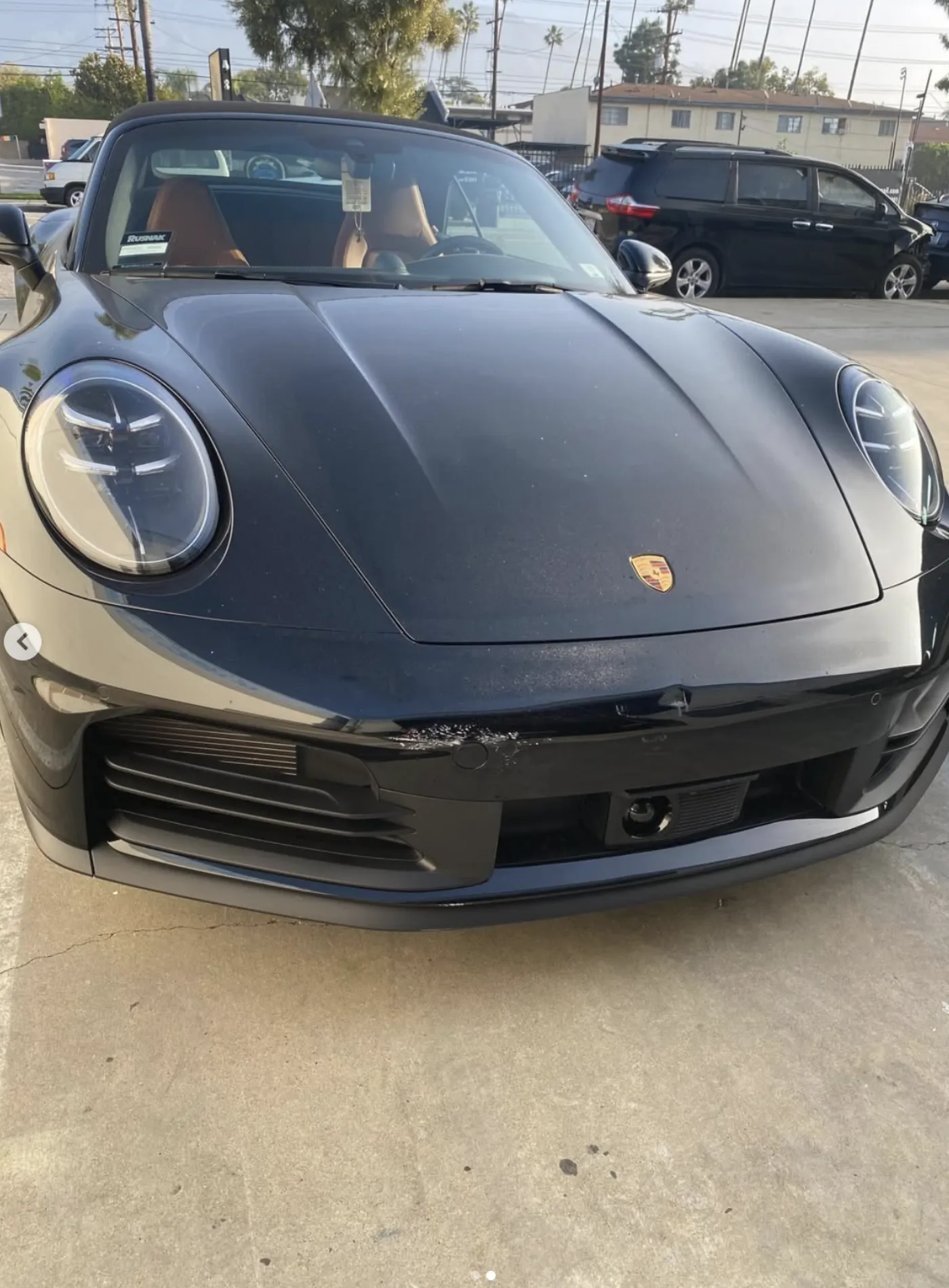 Porsche serviced at GTA Pro Collision Center in Glendale, CA
